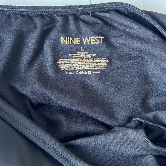 Nine West Women Swimsuit Black One Piece One Shoulder New Large - Picture 11 of 14